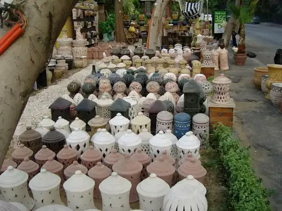 Rows of finished pottery